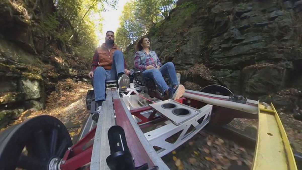 Jeremy's Journeys: Fall Foliage on the Pennsylvania Rail Bike ...