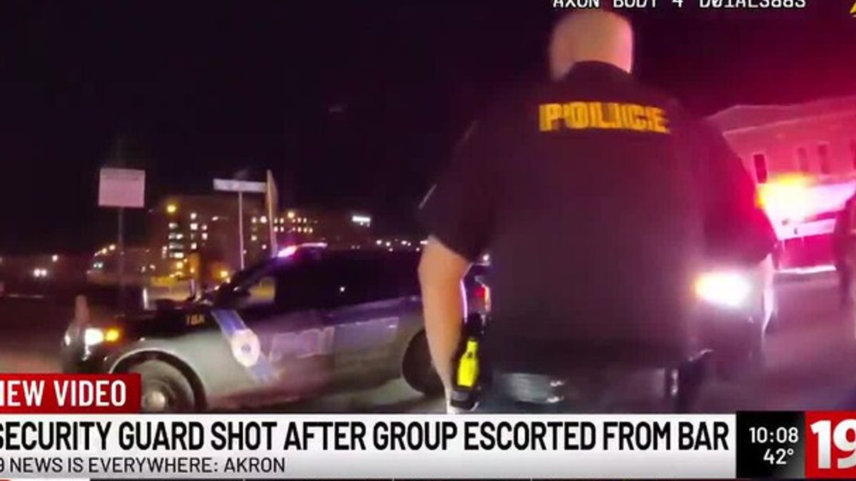 Security guard shot trying to prevent people from reentering Akron bar ...