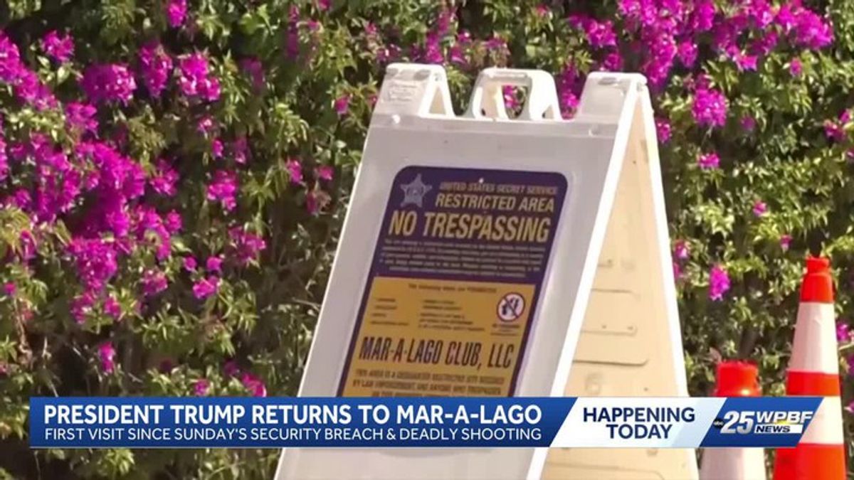 President Trump returns to Mar-a-Lago for first time since trespasser ...