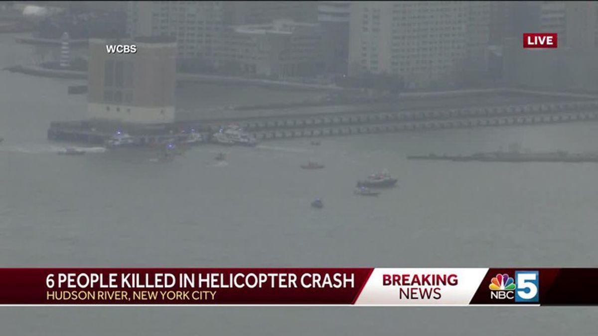 Six killed after helicopter crashes into Hudson River in New York City ...
