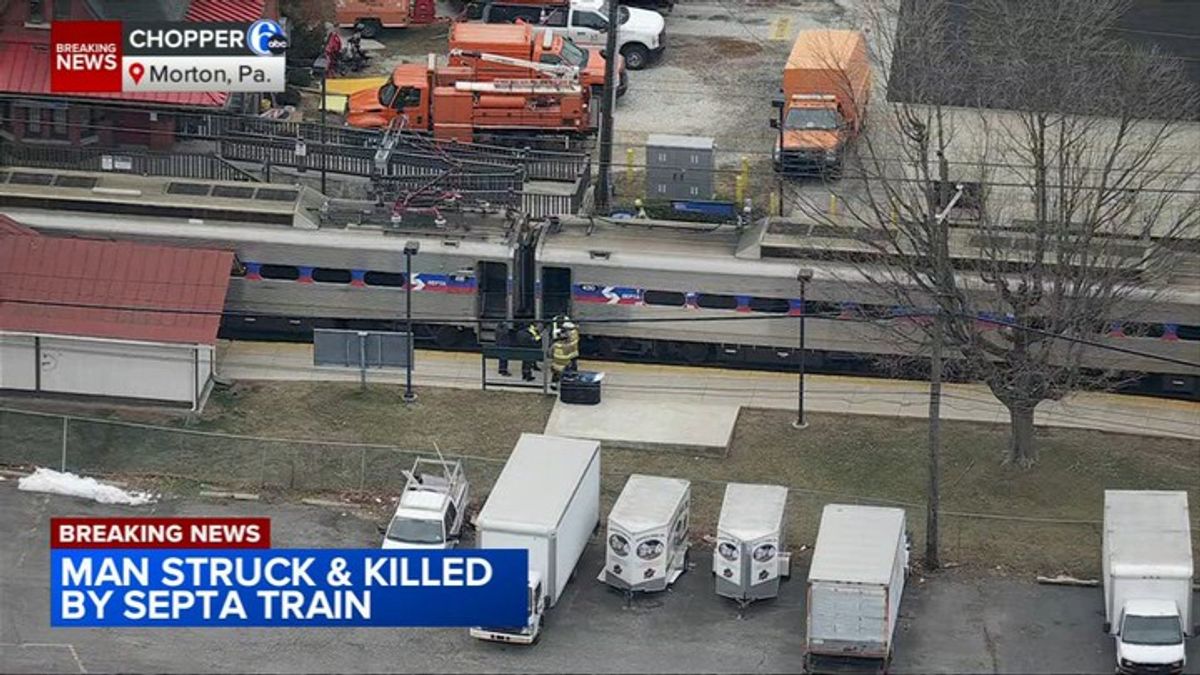 Man fatally struck by SEPTA train near Morton Station, Delaware County ...