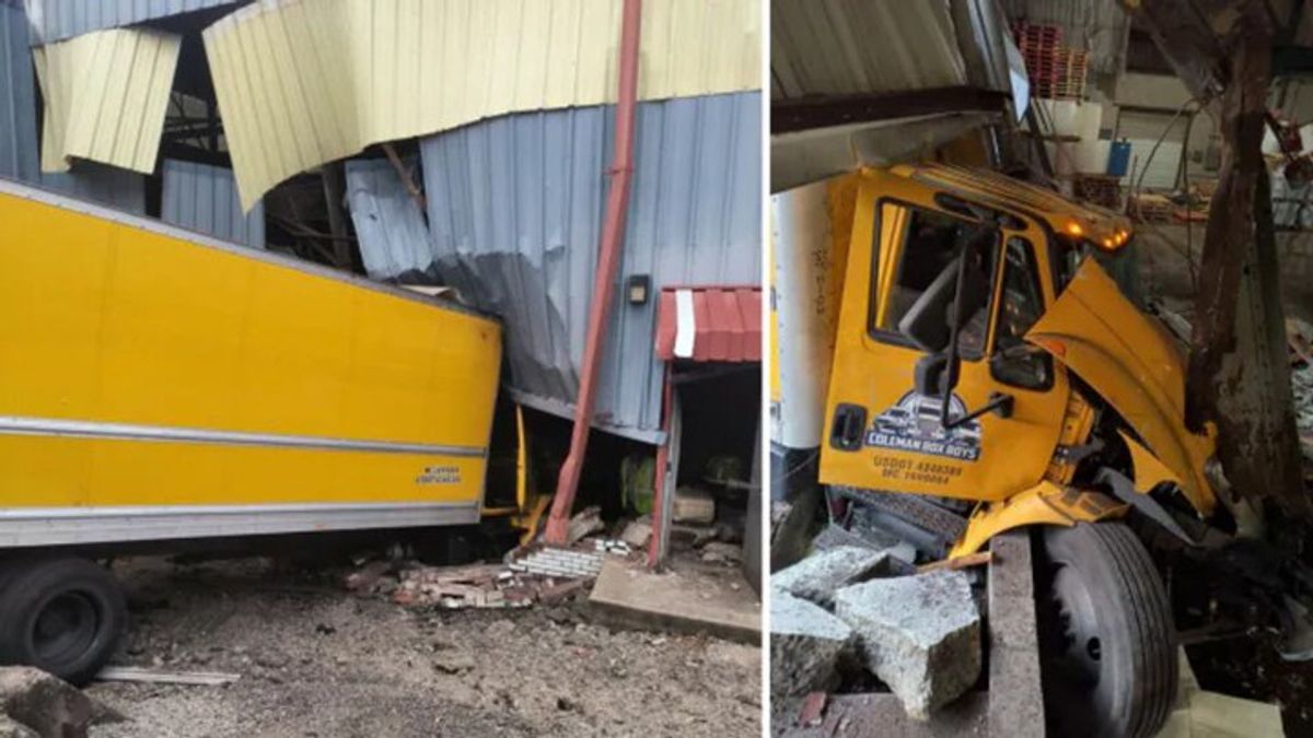 Box truck slams into industrial park building in Beaver County ...