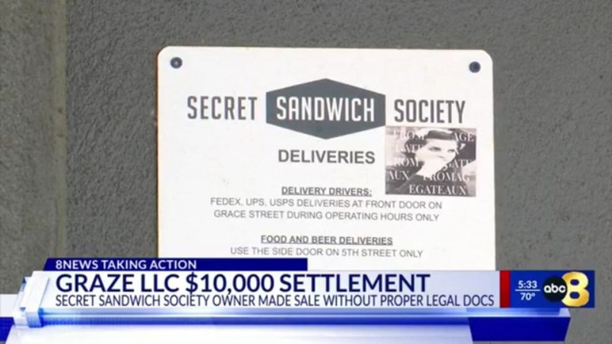 Owner of Secret Sandwich Society brand settles $10,000 violation ...