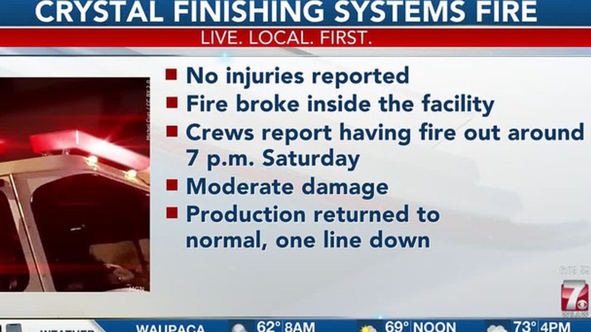 Fire extinguished after causing moderate damage at Mosinee plant ...