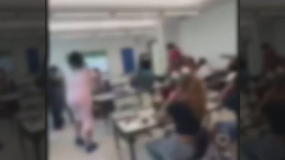 Video shows student throwing computers across high school classroom ...