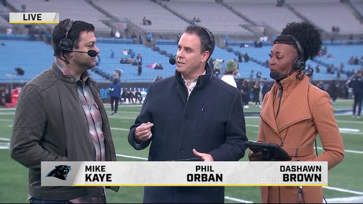 Mike Kaye with the Charlotte Observer is live at the game with Channel ...