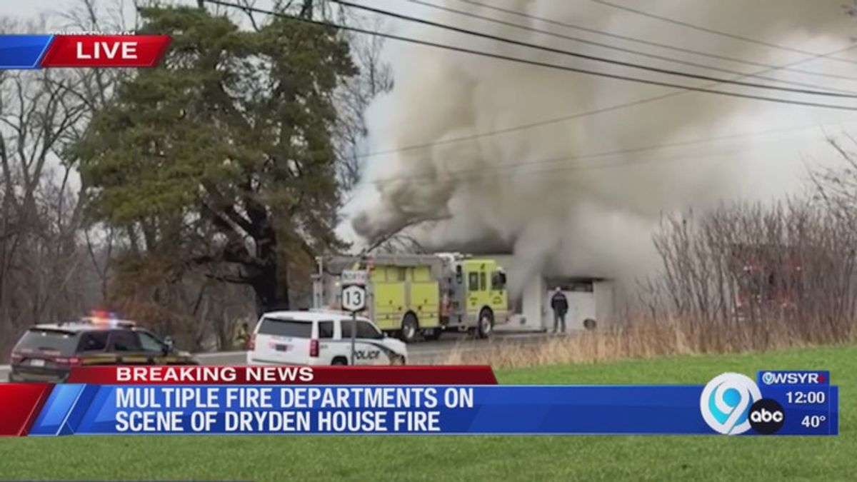Multiple fire departments on the scene of a Dryden house fire ...