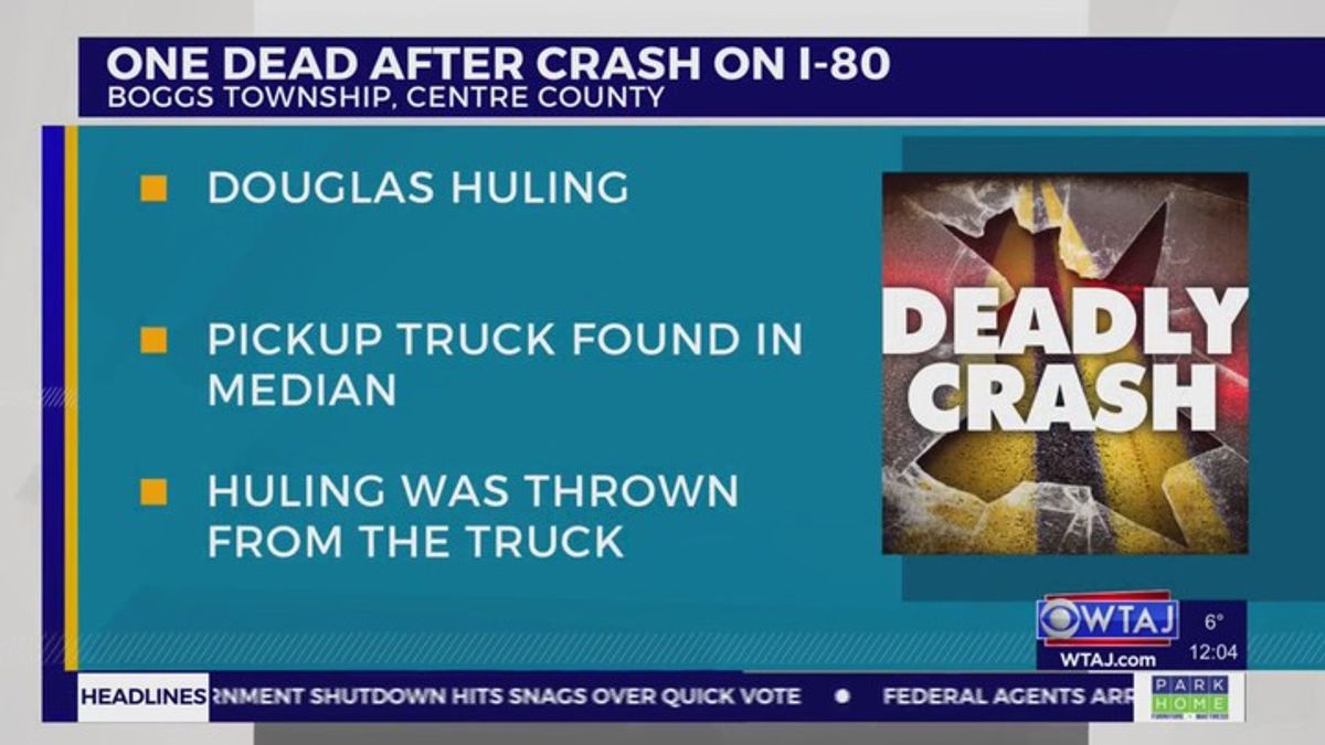 One dead after crash on I-80 in Centre County | Haystack News