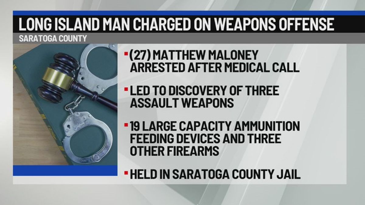 Long Island man arrested on weapon charges after medical call ...