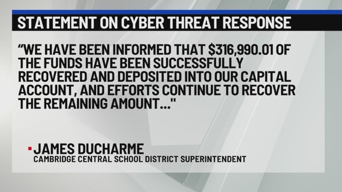 Cambridge CSD recovers funds lost during cyber fraud attack | Haystack News