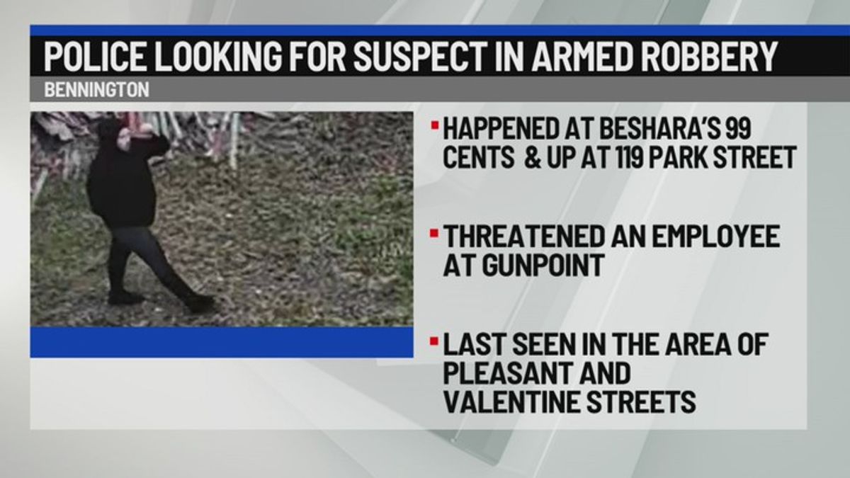 Bennington Police search for suspect in armed robbery | Haystack News