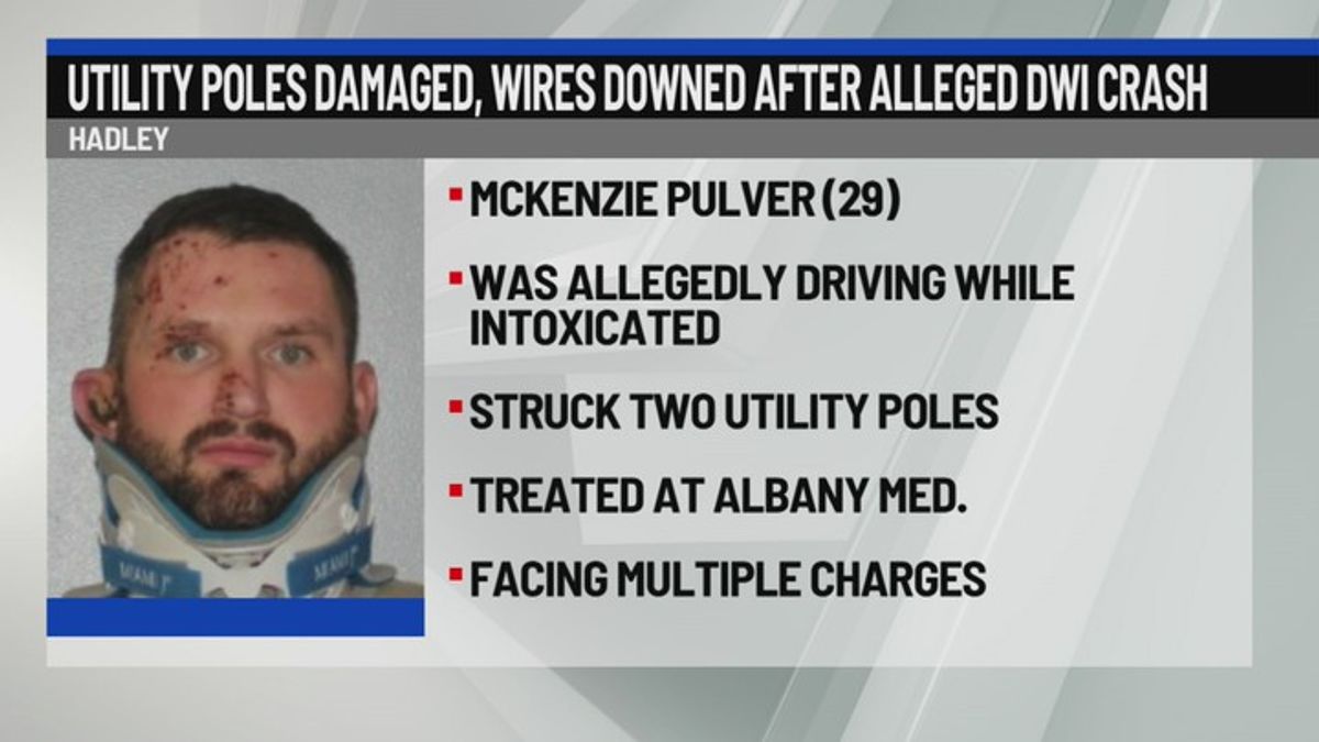 Man accused of DWI after crashing into utility poles | Haystack News