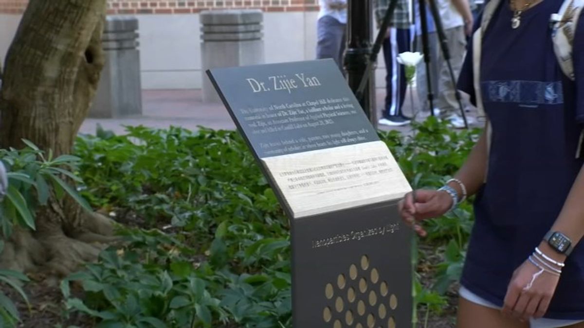 UNC unveils memorial honoring professor killed on campus 2 years ago ...