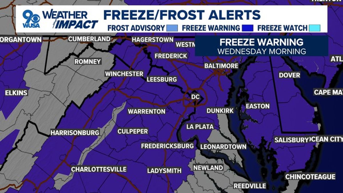 DMV morning weather: April 8, 2026 | Freeze Warning until 9 a.m ...
