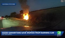 Off-duty officers rescue woman from burning car in Sutter County ...