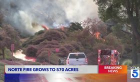 Norte Fire grows to 570 acres, burning homes in San Clemente, San Juan ...