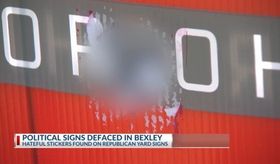 Hateful stickers found on political signs in Bexley | Haystack News