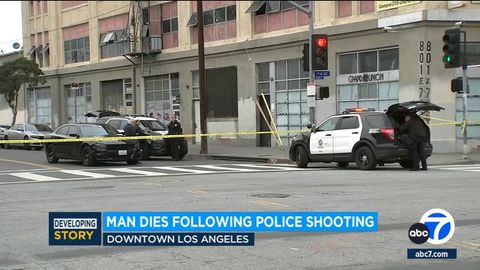 Assault suspect dies after being shot by LAPD officers near Skid Row ...