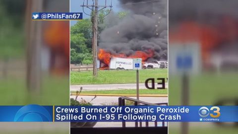 Crews Burned Off Organic Peroxide Spilled On I-95 Following Crash ...