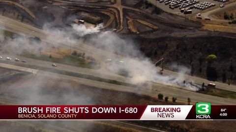Brush fire halts traffic on I-680 in Benicia | Haystack News