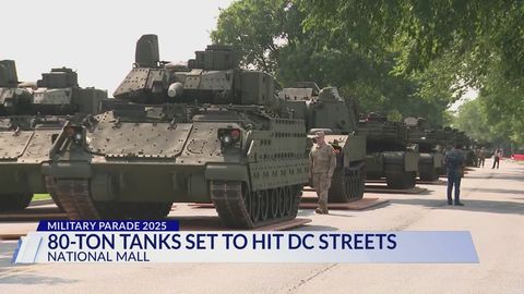 'Fantastic machines': Tanks, heavy equipment set for DC military parade