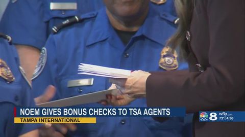 Dozens of TSA agents at TPA receive $10,000 bonus checks for going