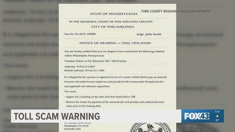 Toll scam warning | Haystack News