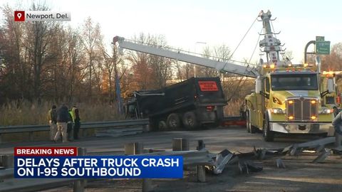 Lingering delays on I-95 SB in Delaware after dump truck bed hits RT ...
